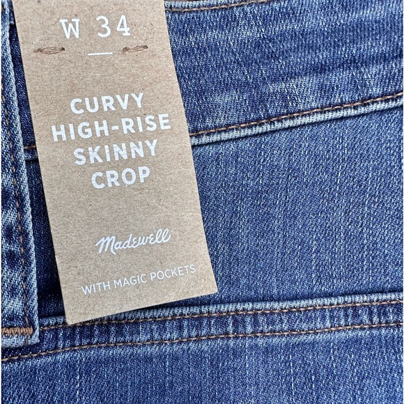 NWT MADEWELL curvy high-rise skinny crop jeans - Picture 2 of 3